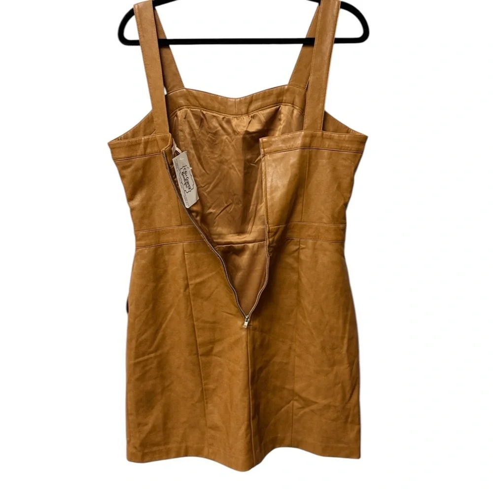 Skies Are Blue Faux Leather Mini Tank Western Party Sundress - Picture 4 of 7